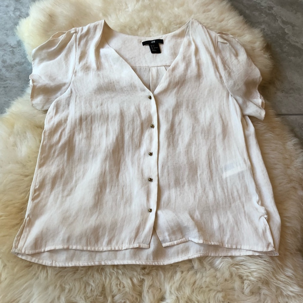H&M button down white shirt